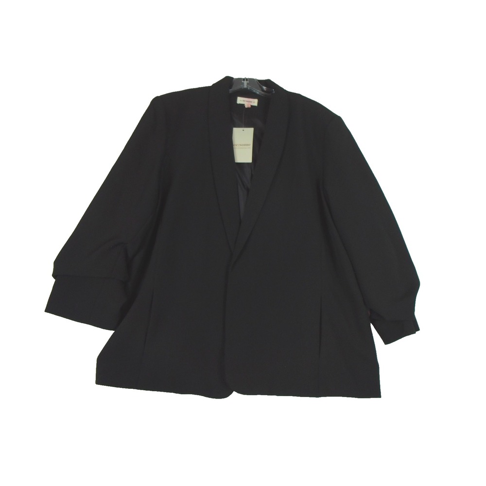 EE:SOME‎ Women's Office Business Blazer Jacket Shawl Lapel Ruched Sleeve SZ 2XL